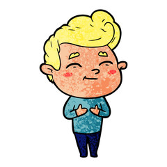 happy cartoon man