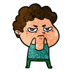 cartoon angry man
