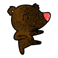 smiling dancing bear cartoon