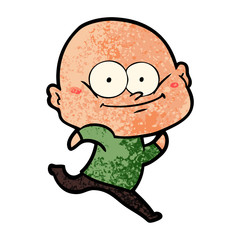 cartoon bald man staring