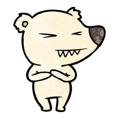 angry polar bear cartoon