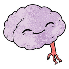 cartoon happy brain