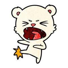angry polar bear cartoon