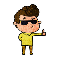 cartoon cool guy