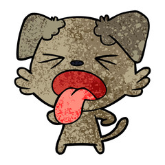 cartoon disgusted dog