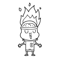 happy cartoon malfunctioning robot