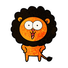 happy cartoon lion