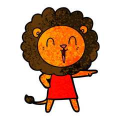 laughing lion cartoon