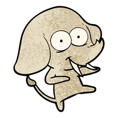 happy cartoon elephant
