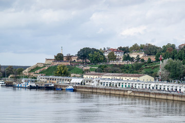 Fototapeta na wymiar Belgrade, Serbia October 16, 2014: Panorama of Belgrade and view of Kalemegdan fortress