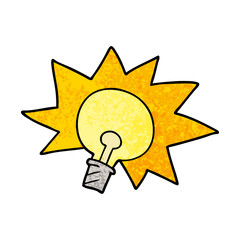 cartoon light bulb