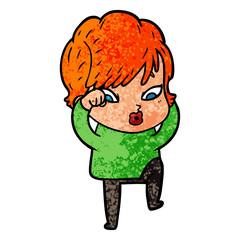 cartoon woman