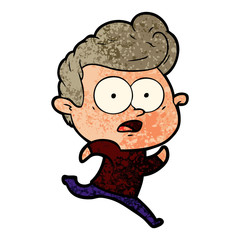 cartoon staring man
