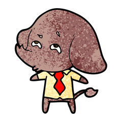 cartoon elephant boss remembering