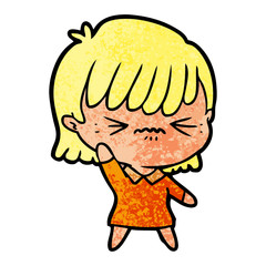 annoyed cartoon girl