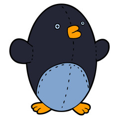 cartoon stuffed toy penguin