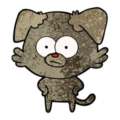 nervous dog cartoon