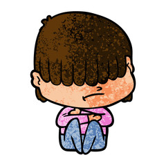 cartoon boy with untidy hair