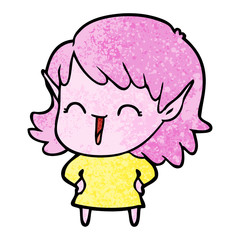 cartoon elf girl