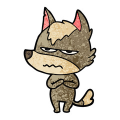 cartoon annoyed wolf