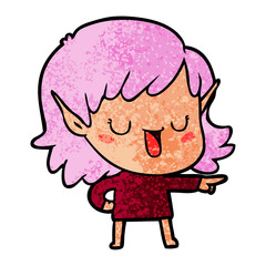 cartoon elf girl