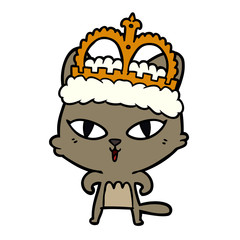 cartoon cat wearing crown