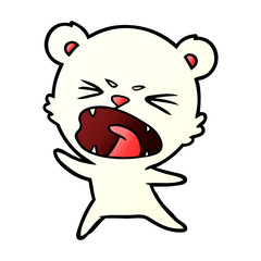 angry polar bear cartoon