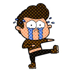 cartoon crying dancer