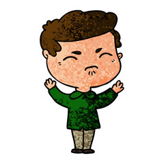 cartoon annoyed man