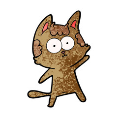 happy cartoon cat