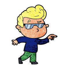cartoon cool guy