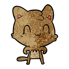 cartoon happy cat