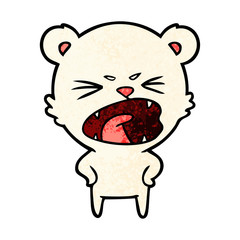 angry polar bear cartoon