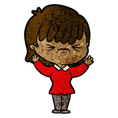 annoyed cartoon girl