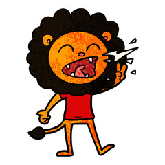 cartoon roaring lion