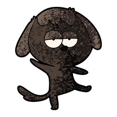 cartoon bored dog