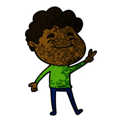 cartoon friendly man