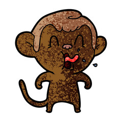 crazy cartoon monkey