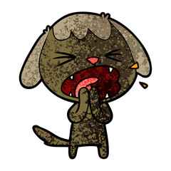cute cartoon dog barking