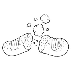 freshly baked bread cartoon