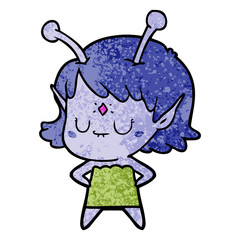 cartoon alien girl
