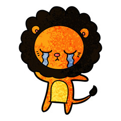 crying cartoon lion