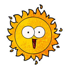 happy cartoon sun