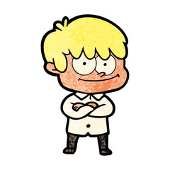 happy cartoon man