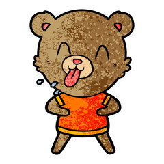 rude cartoon bear