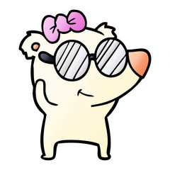 female polar bear cartoon