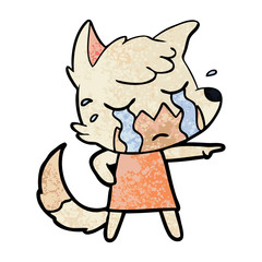 crying fox cartoon
