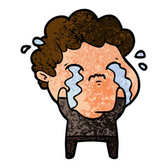 cartoon man crying