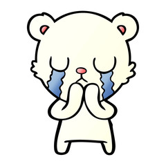 sad little polar bear cartoon