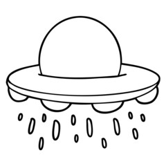 cartoon flying saucer